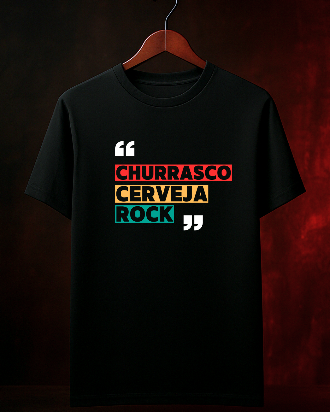 Camiseta Churras e Rock Beer churrasco rock preta masculina - Smokey Wear