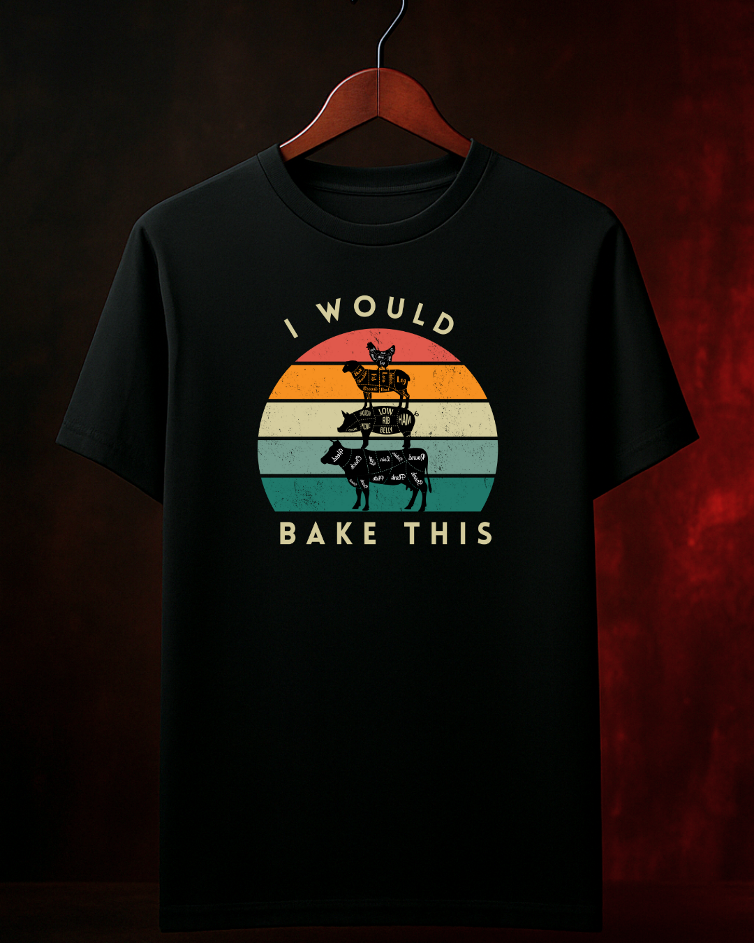 Camiseta I Would Bake This Smokey Masculina Preta Algodão 100% Estampa Churrasco Tamanhos P ao 4G
