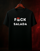 Camiseta F*CK Salada Smokey Masculina Preta Algodão 100% Estampa Churrasco Tamanhos P ao 4G