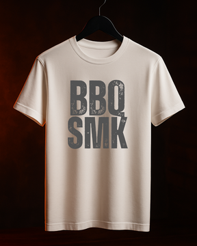 Camiseta BBQ SMK - Gray Smokey Masculina Preta Algodão 100% Estampa Churrasco Tamanhos P ao 4G