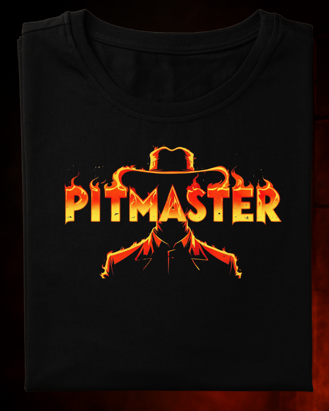 Camiseta Cowboy Fire Smokey Masculina Preta Algodão 100% Estampa Churrasco. Tamanho P ao 4G