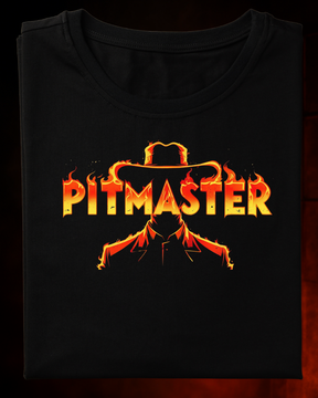 Camiseta Cowboy Fire Smokey Masculina Preta Algodão 100% Estampa Churrasco. Tamanho P ao 4G